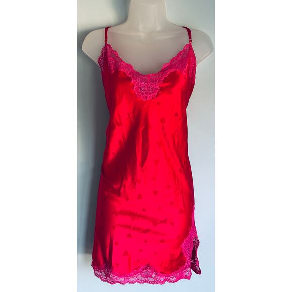 INC International Concepts Intimates Satin Slip Hearts Red and Pink XXL NWT - Picture 1 of 10